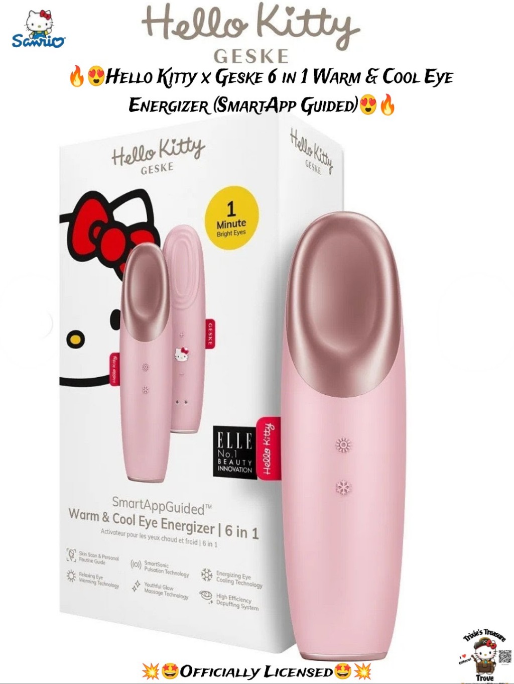 Hello Kitty X Geske Officially Licensed 6 In 1 Eye Energizer (Smartapp Guided)